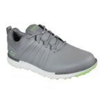 SKECHERS Men's Elite Tour SL MD Spikeless Golf Shoes - Grey/Lime - Image 4