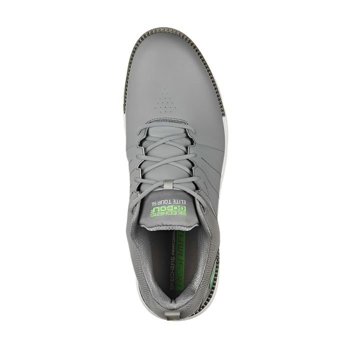 SKECHERS Men's Elite Tour SL MD Spikeless Golf Shoes - Grey/Lime