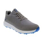 SKECHERS Men's Max Bolt MD Spikeless Golf Shoes - Grey/Blue - Image 2