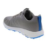 SKECHERS Men's Max Bolt MD Spikeless Golf Shoes - Grey/Blue - Image 3