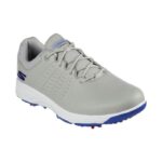 SKECHERS Men's Torque 2 MD Spiked Golf Shoes - Gray/Blue - Image 2