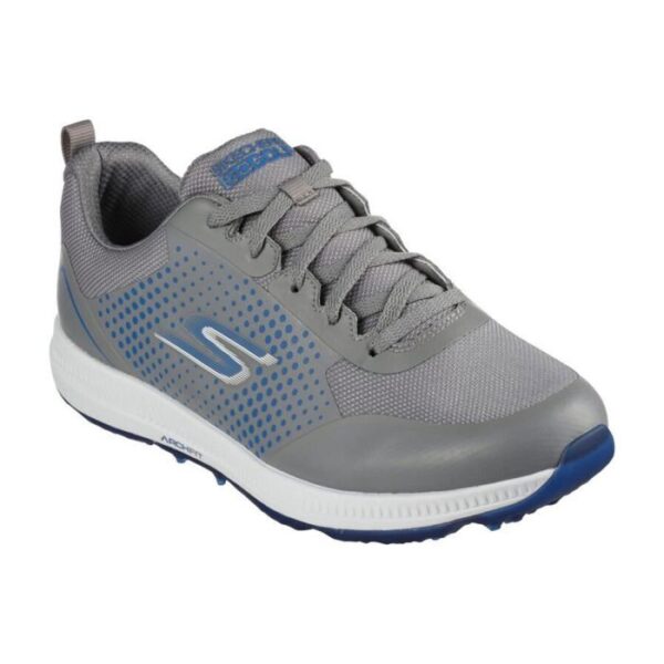 SKECHERS Men's Elite 5 Sport MD Spikeless Golf Shoes - Gray/Blue - Image 2