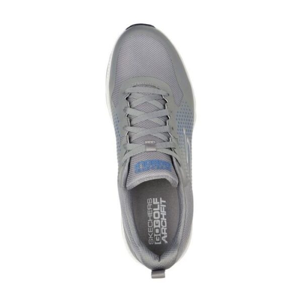 SKECHERS Men's Elite 5 Sport MD Spikeless Golf Shoes - Gray/Blue - Image 4