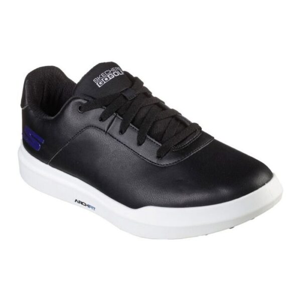 SKECHERS Men's Drive 5 MD Spikeless Golf Shoes - Black/White - Image 4