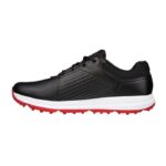 SKECHERS Men's Elite 5 GF MD Spikeless Golf Shoes - Black/Red - Image 4