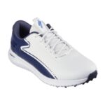 SKECHERS Men's Max 3 MD Spikeless Golf Shoes - White/Navy - Image 3