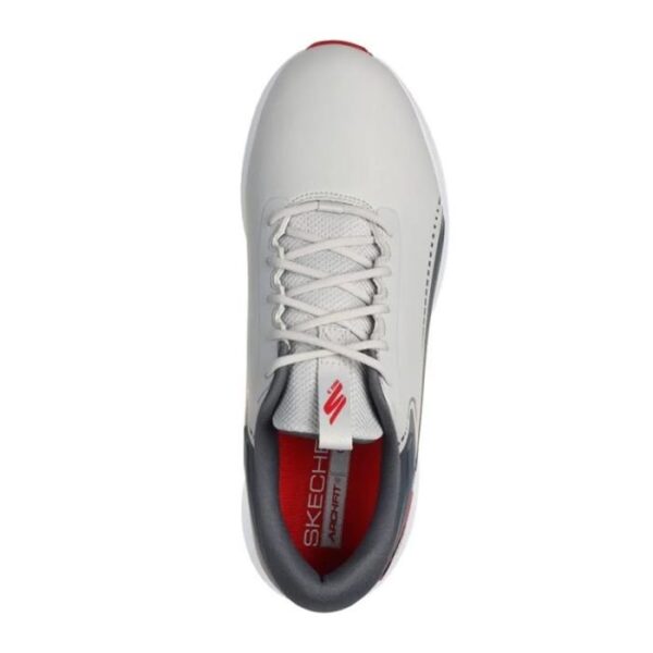 SKECHERS Men's Max 3 MD Spikeless Golf Shoes - Gray/Red - Image 5