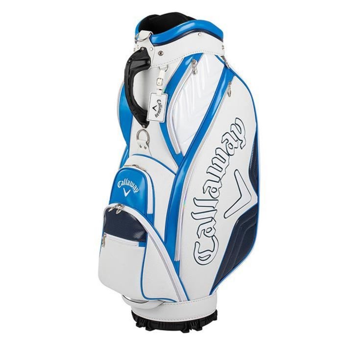 5123227_whtblu_1.jpg CALLAWAY Exia Cart Bag-White/Blue - Image 1