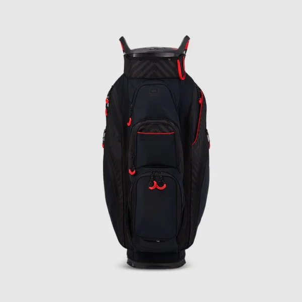 OGIO WOODE GOLF CART BAG-BLACK/RED - Image 2