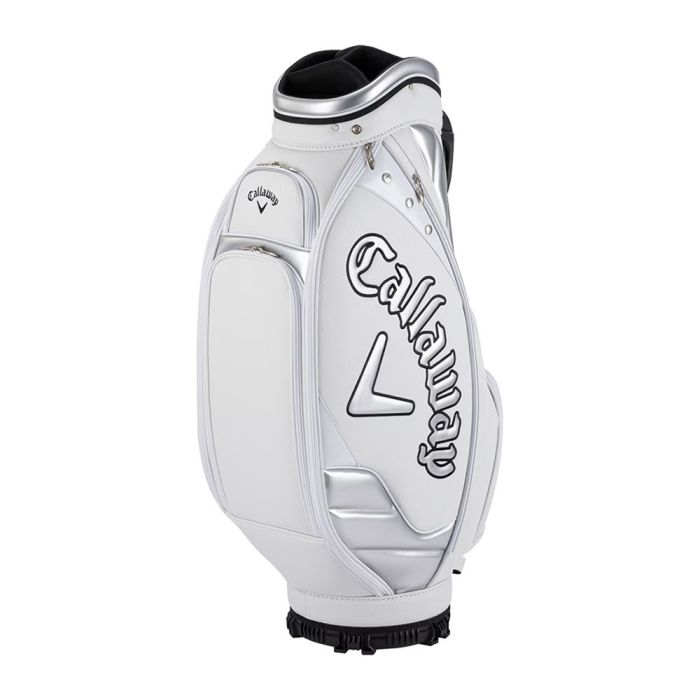 5124292_3.jpg Callaway Exia Cart Bag-White/Silver - Image 1