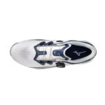 MIZUNO Men’s Nexlite WG Boa WD Spikeless Golf Shoes - White/Navy - Image 2