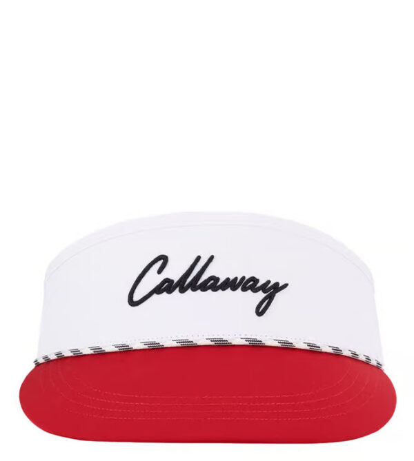 Callaway Golf Birdie Putt Rope Red & White Medium Visor Cap - Image 4