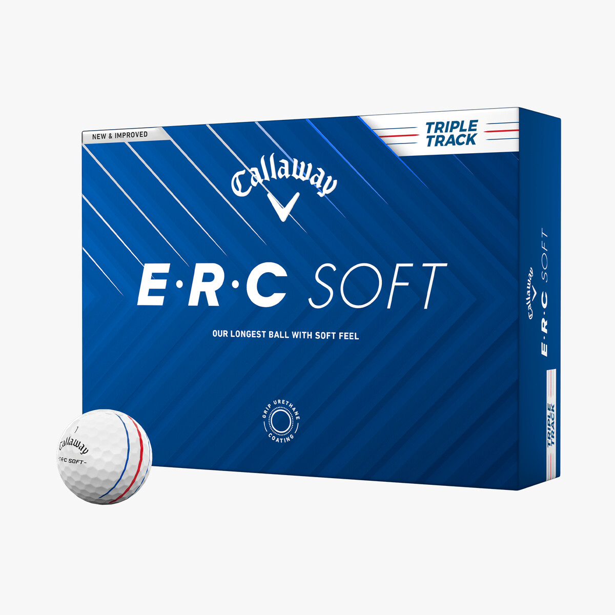 balls-2025-erc-soft-triple-track_2___1 Callaway ERC Soft Triple Track Golf Balls - White - Image 1