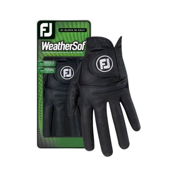FootJoy WeatherSof Men's Glove-Black - Image 4