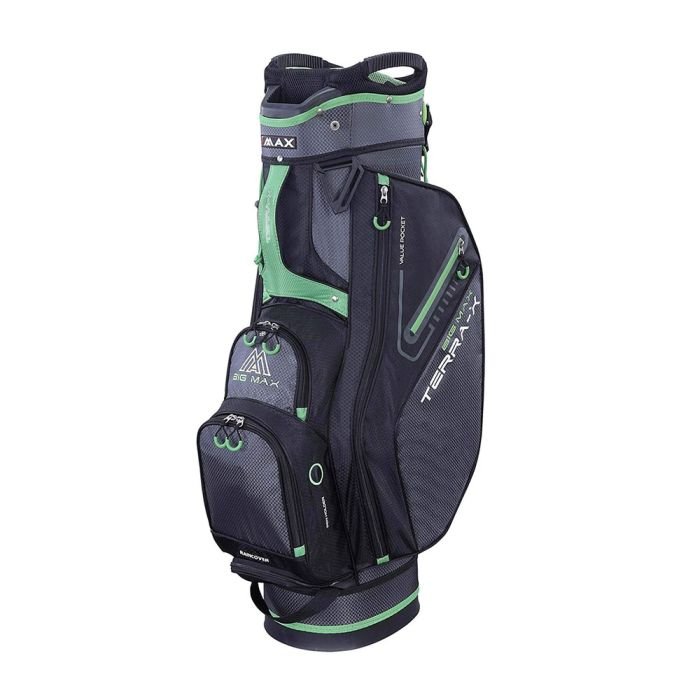 charcoal-black-lime_1_1.jpg Big Max Terra X Cart Bag-Black/Green - Image 1