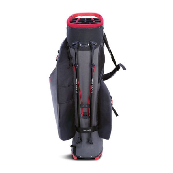 Big Max Dri Lite Hybrid 2 Stand Bag-Red/Grey - Image 2