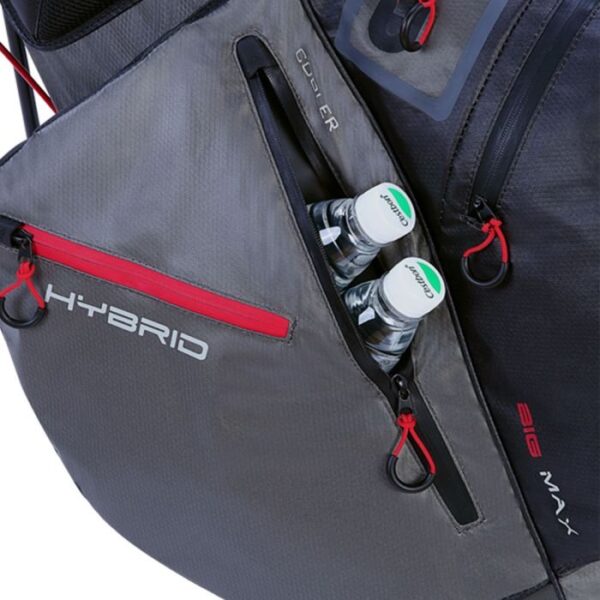 Big Max Dri Lite Hybrid 2 Stand Bag-Red/Grey - Image 6