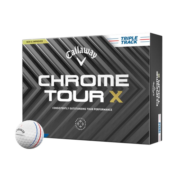 chrome-tour-x-triple-track_1 Callaway Chrome Tour X Triple Track Golf Balls - White - Image 1