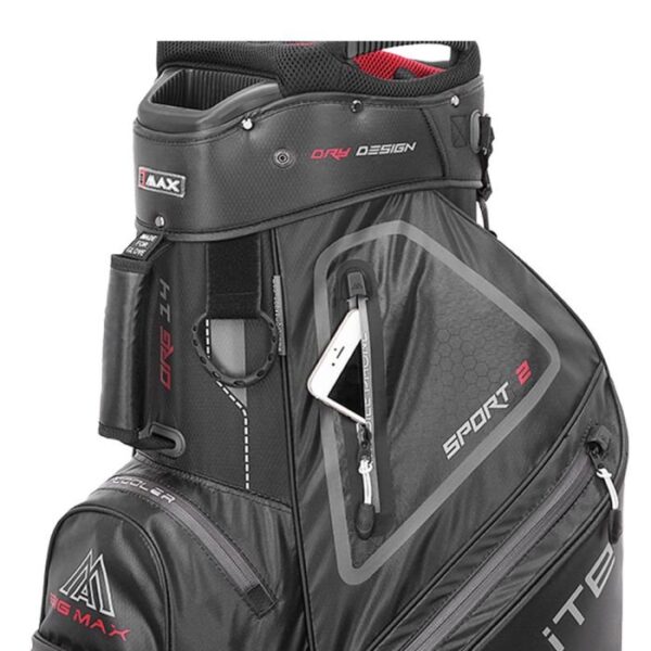 Big Max Dri Lite Sport 2 Cart Bag-Black - Image 6