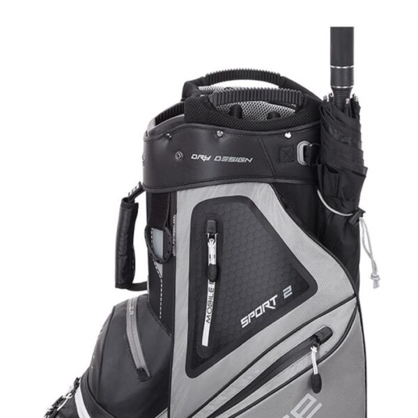 Big Max Dri Lite Sport 2 Cart Bag-Black/Grey - Image 6