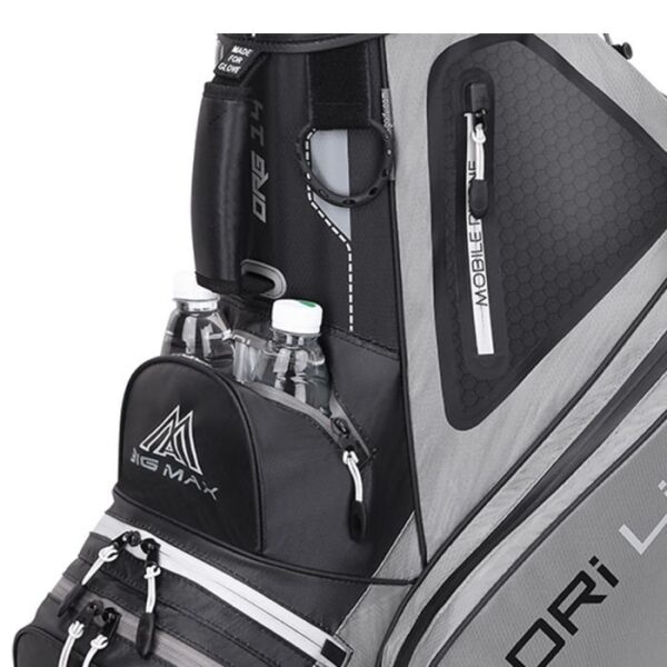 Big Max Dri Lite Sport 2 Cart Bag-Black/Grey - Image 9