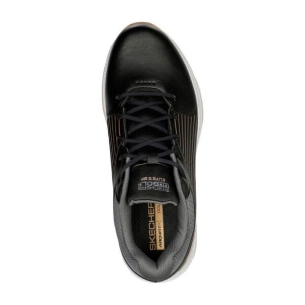 SKECHERS Women's Elite 5 GF MD Spikeless Golf Shoes - Black/Rose Gold - Image 3