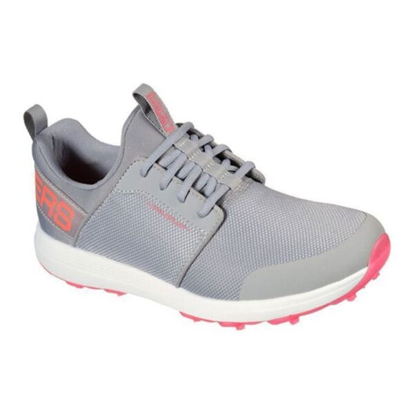 SKECHERS Women's Max Sport MD Spikeless Golf Shoes – Grey/Coral - Image 2