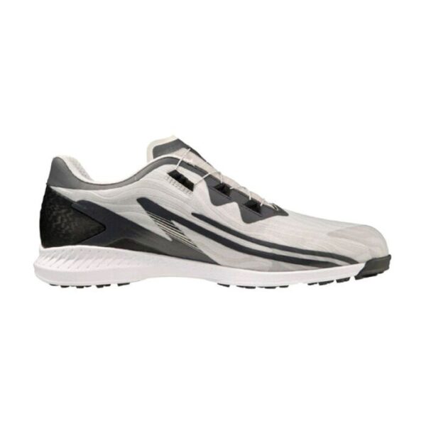 MIZUNO Men’s Nexlite WG Boa WD Spikeless Golf Shoes - Gray/Black - Image 2