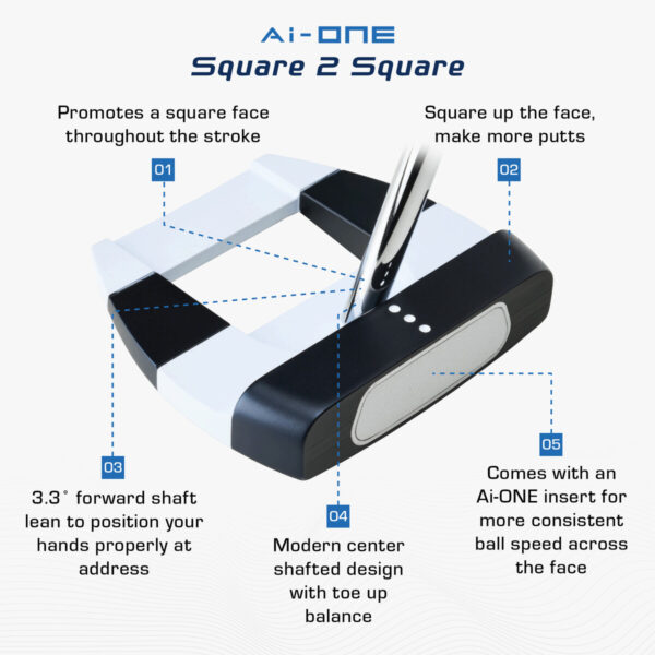 Odyssey Ai-ONE Square 2 Square #7 Putter - Golf Mart India