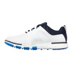 SKECHERS Men's Elite Tour SL MD Spikeless Golf Shoes - White/Navy - Image 5