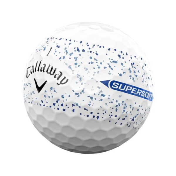 Callaway Supersoft Splatter 360 Golf Balls - White/Blue - Image 2
