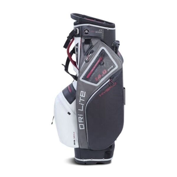 Big Max Dri Lite Hybrid 2 Stand Bag-White/Grey - Image 3
