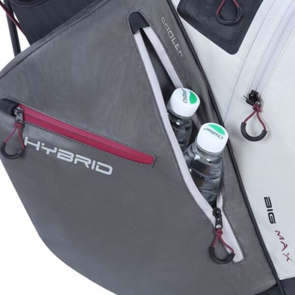 Big Max Dri Lite Hybrid 2 Stand Bag-White/Grey - Image 6