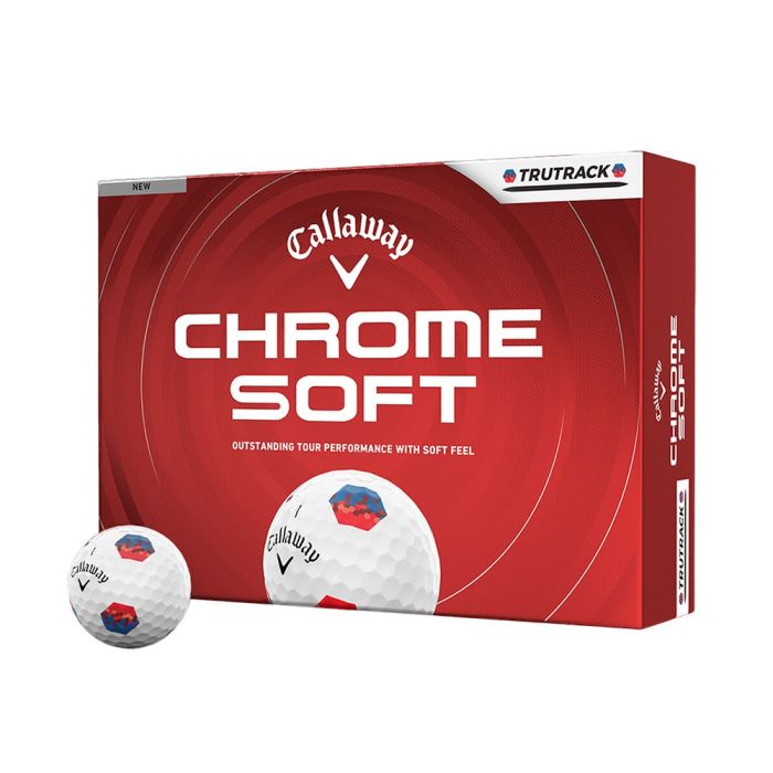 6421263122063_1 Callaway Chrome Soft TruTrack Golf Balls - White - Image 1