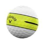 Callaway Chrome Soft 360 Yellow Stripe Golf Balls - White - Image 3