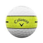 Callaway Chrome Soft 360 Yellow Stripe Golf Balls - White - Image 4