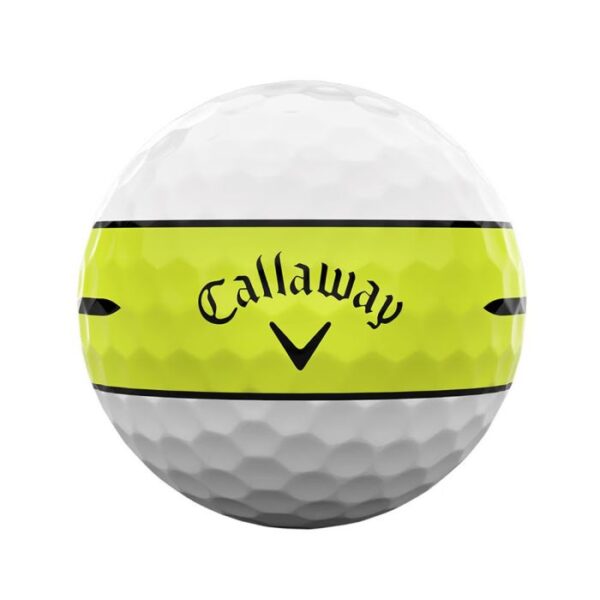 Callaway Chrome Soft 360 Yellow Stripe Golf Balls - White - Image 4
