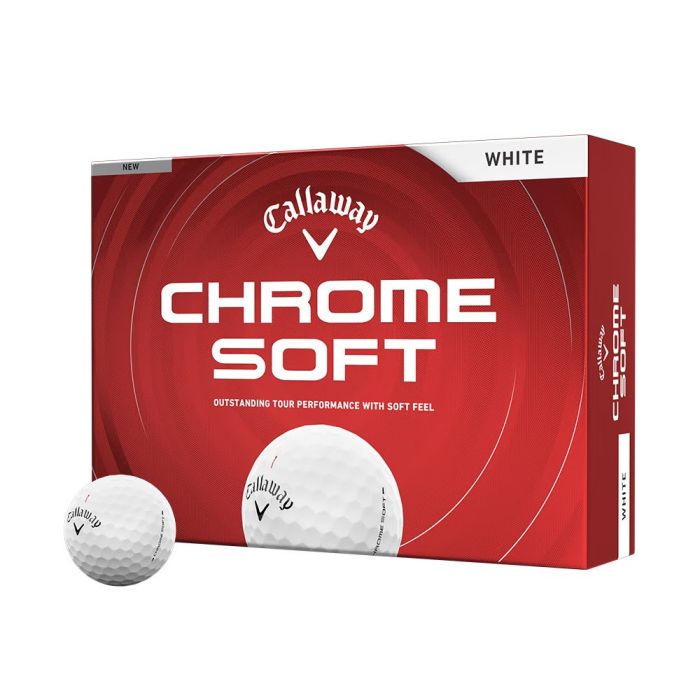 642126312_4 Callaway Chrome Soft Golf Balls - White - Image 1