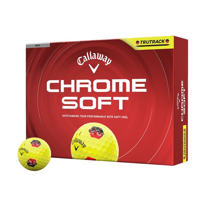 6421363122363_1 Callaway Chrome Soft TruTrack Golf Balls - Yellow - Image 1