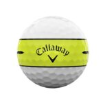 Callaway Chrome Tour 360 Yellow Stripe Golf Balls - White - Image 4