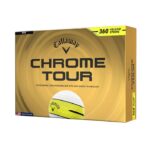Callaway Chrome Tour 360 Yellow Stripe Golf Balls - White