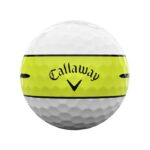 Callaway Chrome Tour X 360 Yellow Stripe Golf Balls - White - Image 3