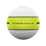 Callaway Chrome Tour X 360 Yellow Stripe Golf Balls - White - Image 4