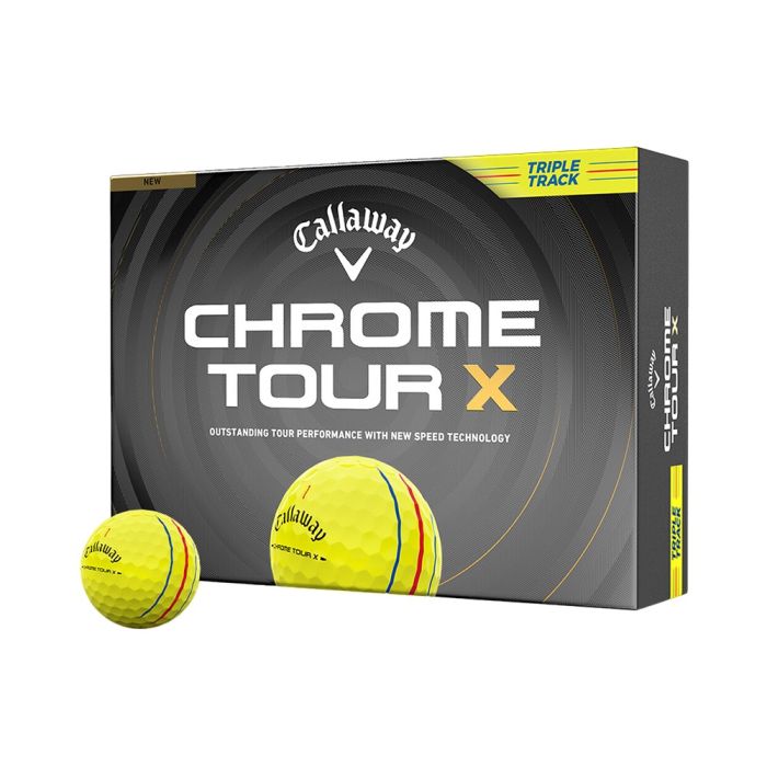 chrome-tour-x-triple-track_1_2 Callaway Chrome Tour X Triple Track Golf Balls - Yellow - Image 1