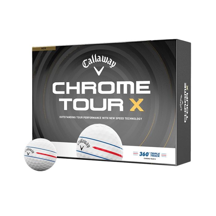 chrome-tour-x-triple-track_1_4 Callaway Chrome Tour X 360 Triple Track Golf Balls - White - Image 1