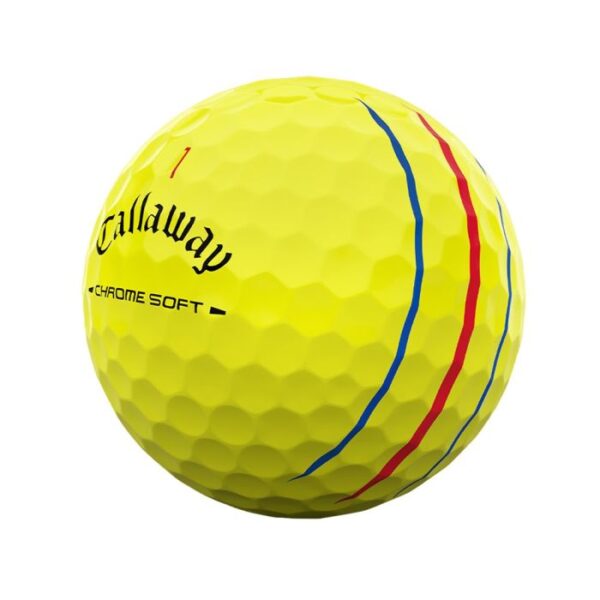 Callaway Chrome Soft Triple Track Golf Balls - Yellow - Image 3