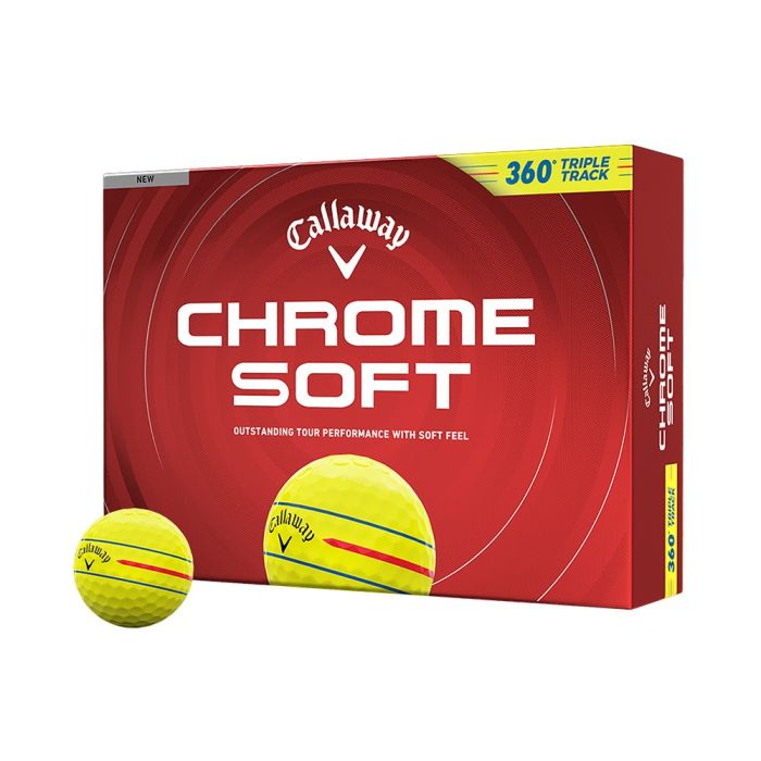 cs-360-tt_1 Callaway Chrome Soft 360 Triple Track Golf Balls - Yellow - Image 1