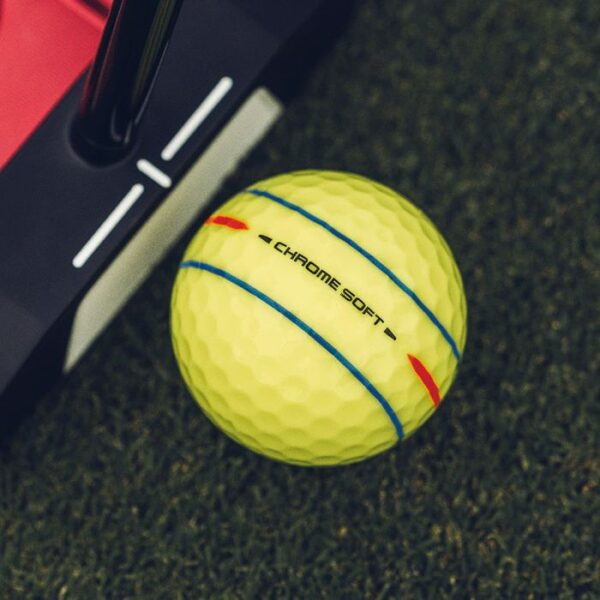 Callaway Chrome Soft 360 Triple Track Golf Balls - Yellow - Image 2