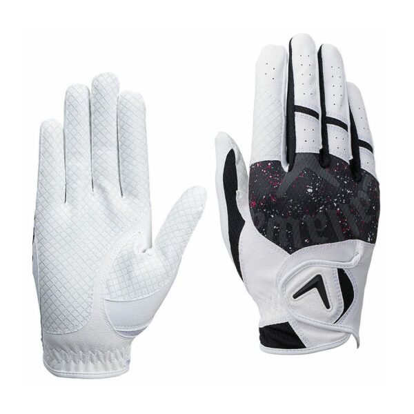 Callaway Men's Graphic Glove - Left Hand - White/Black - Image 4