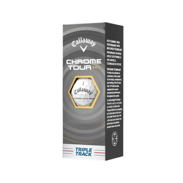 Callaway Chrome Tour TD Triple Track Golf Balls - White - Image 4